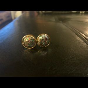 Kate Spade Multicolor Glitter Gold Studs